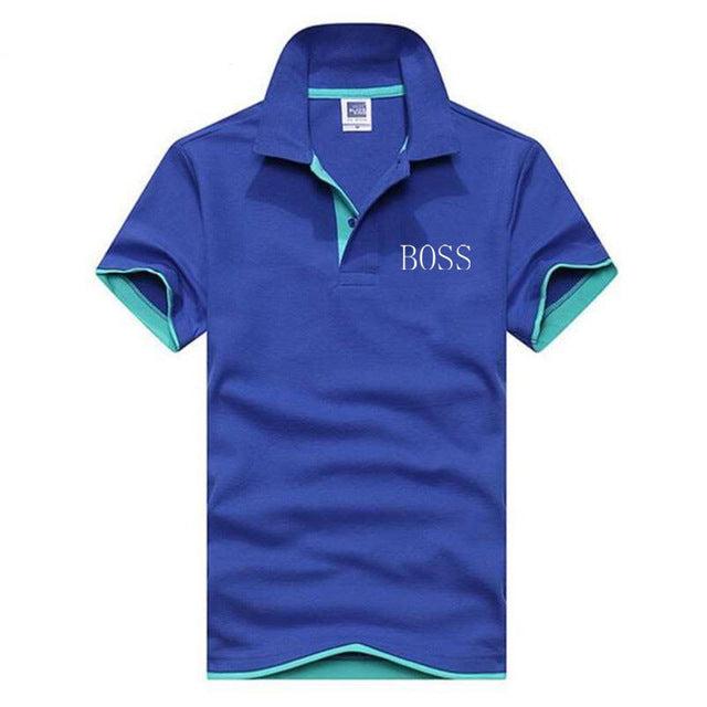 2019 BOSS Short Sleeve T-shirt men's short-sleeved Korean edition men's T-shirt skinny half-sleeved T-shirt man