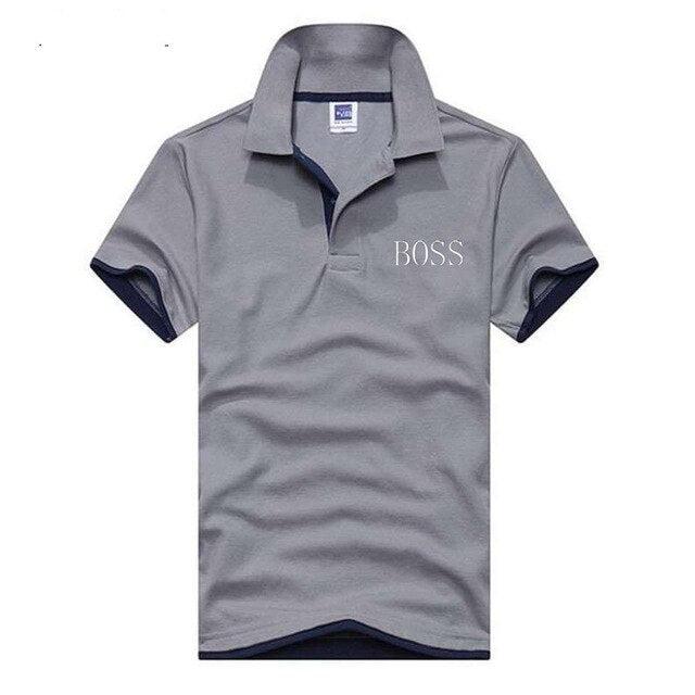2019 BOSS Short Sleeve T-shirt men's short-sleeved Korean edition men's T-shirt skinny half-sleeved T-shirt man