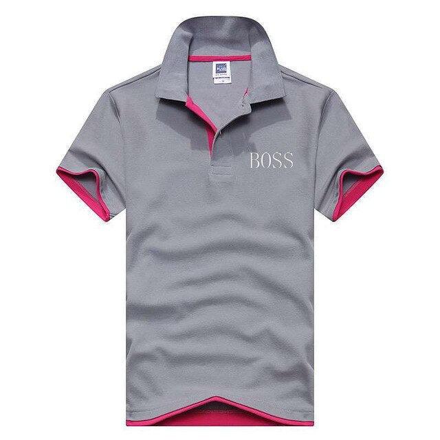 2019 BOSS Short Sleeve T-shirt men's short-sleeved Korean edition men's T-shirt skinny half-sleeved T-shirt man