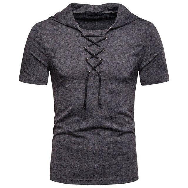 Hooded T Shirt Men 2019 New Short Sleeve Streetwear O Neck Mens tshirts Summer Casual Slim Fit Hoody Tee Shirt Homme Top Tees - Huzhop04