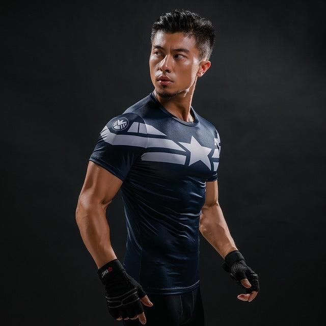 Hot Sale 3D Printed Marvel Punisher Skull T-shirt Men Summer Fashion Short Sleeve Tshirt G ym Compression Men T Shirt Tops&Tees - Huzhop04