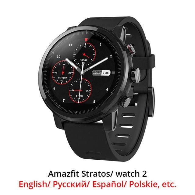 Huami Amazfit 2 Amazfit Stratos Pace 2 Smart Watch Men with GPS Watches PPG Heart Rate Monitor 5ATM Waterproof - Huzhop04