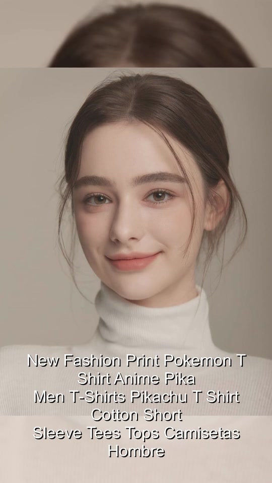 New Fashion Print Pokemon T Shirt Anime Pika Men T-Shirts Pikachu T Shirt Cotton Short Sleeve Tees Tops Camisetas Hombre product video · ABMOV 126
