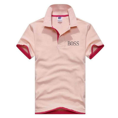 2019 BOSS Short Sleeve T-shirt men's short - sleeved Korean edition men's T-shirt skinny half - sleeved T-shirt man - Huzhop04