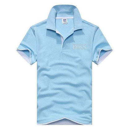 2019 BOSS Short Sleeve T-shirt men's short - sleeved Korean edition men's T-shirt skinny half - sleeved T-shirt man - Huzhop04