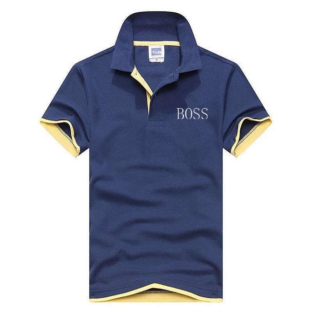 2019 BOSS Short Sleeve T-shirt men's short - sleeved Korean edition men's T-shirt skinny half - sleeved T-shirt man - Huzhop04