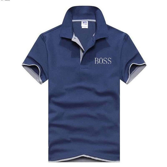 2019 BOSS Short Sleeve T-shirt men's short - sleeved Korean edition men's T-shirt skinny half - sleeved T-shirt man - Huzhop04