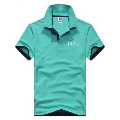 2019 BOSS Short Sleeve T-shirt men's short - sleeved Korean edition men's T-shirt skinny half - sleeved T-shirt man - Huzhop04