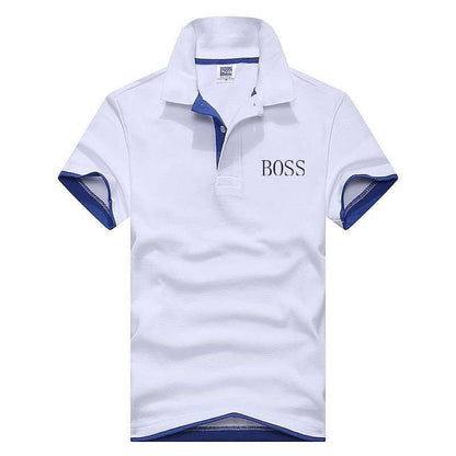 2019 BOSS Short Sleeve T-shirt men's short - sleeved Korean edition men's T-shirt skinny half - sleeved T-shirt man - Huzhop04