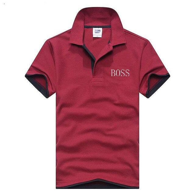 2019 BOSS Short Sleeve T-shirt men's short - sleeved Korean edition men's T-shirt skinny half - sleeved T-shirt man - Huzhop04
