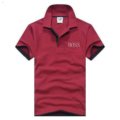 2019 BOSS Short Sleeve T-shirt men's short - sleeved Korean edition men's T-shirt skinny half - sleeved T-shirt man - Huzhop04