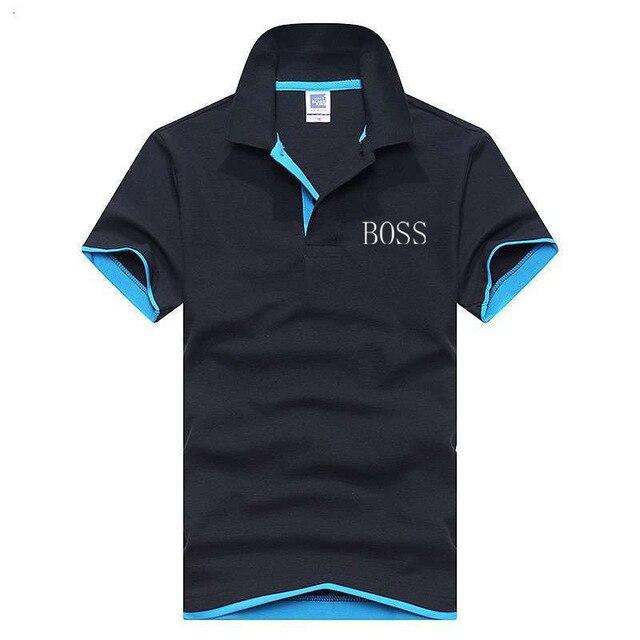 2019 BOSS Short Sleeve T-shirt men's short - sleeved Korean edition men's T-shirt skinny half - sleeved T-shirt man - Huzhop04