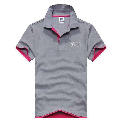 2019 BOSS Short Sleeve T-shirt men's short - sleeved Korean edition men's T-shirt skinny half - sleeved T-shirt man - Huzhop04
