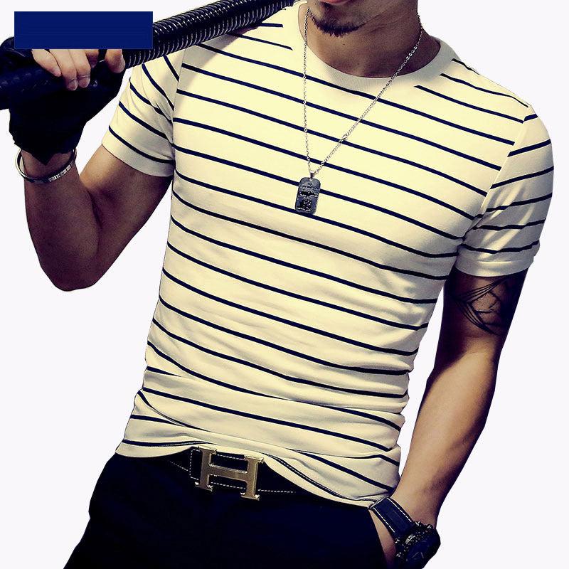 2019 Summer Fashion Men's T Shirt Casual Patchwork Short Sleeve Men T-Shirt Mens Clothing Casual Slim Fit Hip - Hop Top Tees 5XL - Huzhop04