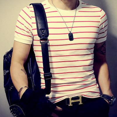 2019 Summer Fashion Men's T Shirt Casual Patchwork Short Sleeve Men T-Shirt Mens Clothing Casual Slim Fit Hip - Hop Top Tees 5XL - Huzhop04