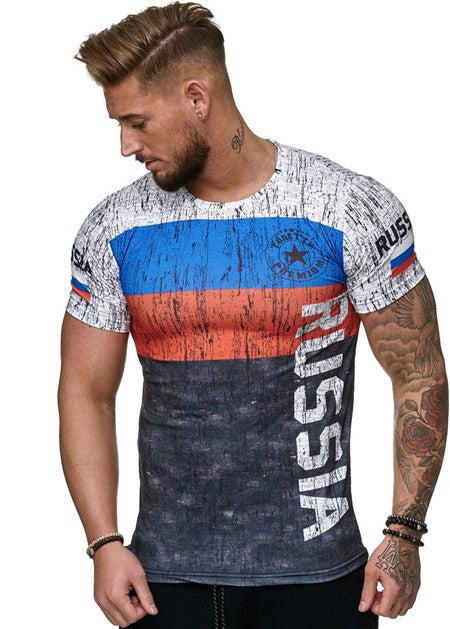 3D t shirt male/female casual top flag russia print fashion t-shirt short sleeve Summer white tops tees - Huzhop04