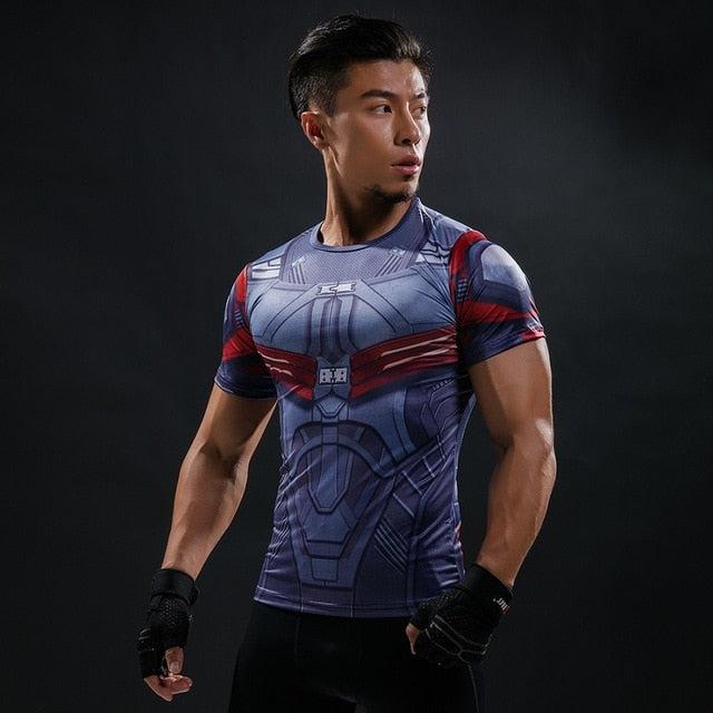 Hot Sale 3D Printed Marvel Punisher Skull T-shirt Men Summer Fashion Short Sleeve Tshirt G ym Compression Men T Shirt Tops&Tees