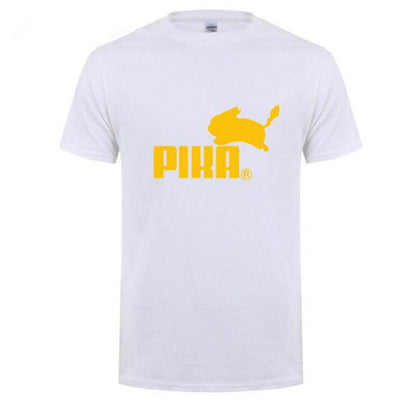 New Fashion Print Pokemon T Shirt Anime Pika Men T-Shirts Pikachu T Shirt Cotton Short Sleeve Tees Tops Camisetas Hombre