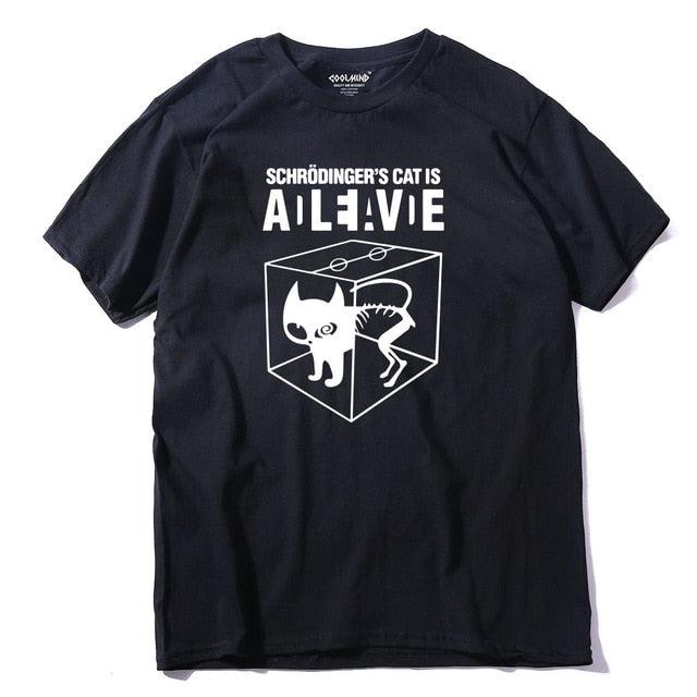 COOLMIND 100% cotton cool summer loose men T shirt casual short sleeve cat print men tshirt male summer t-shirt tops tee shirts - Huzhop04