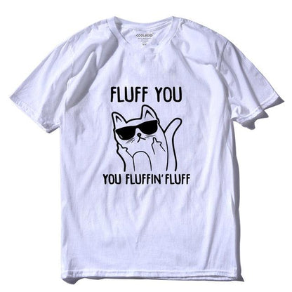 COOLMIND 100% cotton cool summer loose men T shirt casual short sleeve cat print men tshirt male summer t-shirt tops tee shirts - Huzhop04