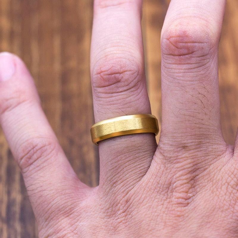 Fashion Simple Matt 316L Stainless Steel Rings for Women 2018 jewelry wholesale Party Gift Dropshopping - Huzhop04