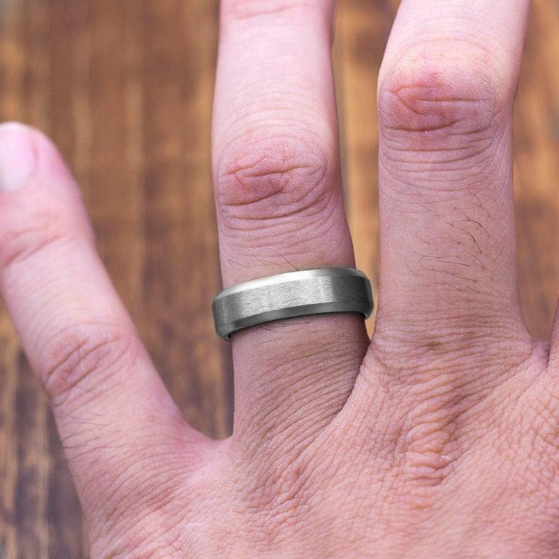 Fashion Simple Matt 316L Stainless Steel Rings for Women 2018 jewelry wholesale Party Gift Dropshopping - Huzhop04