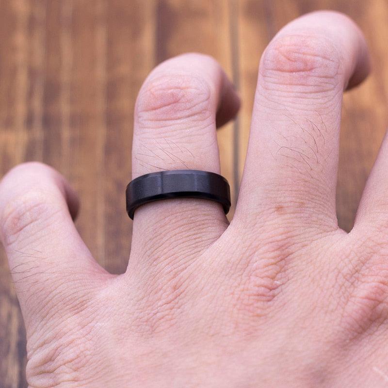 Fashion Simple Matt 316L Stainless Steel Rings for Women 2018 jewelry wholesale Party Gift Dropshopping - Huzhop04