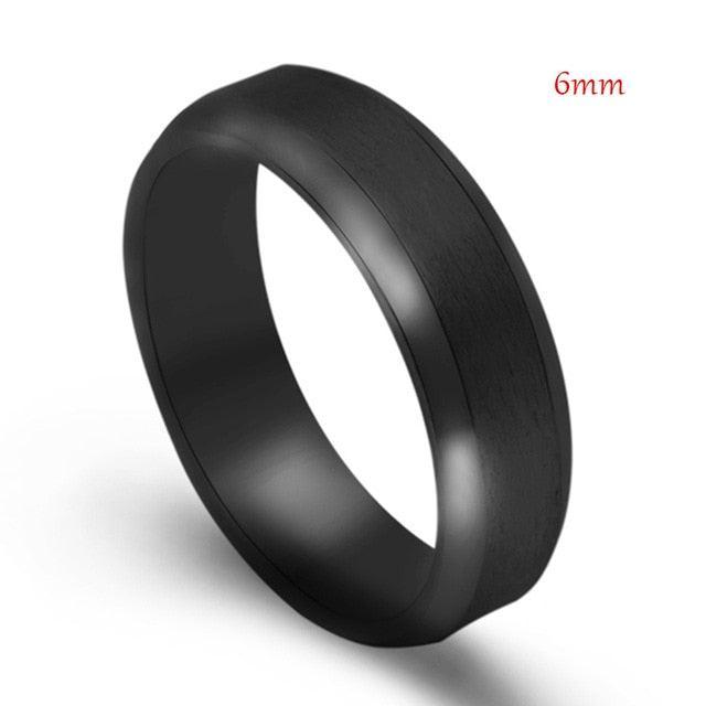 Fashion Simple Matt 316L Stainless Steel Rings for Women 2018 jewelry wholesale Party Gift Dropshopping - Huzhop04