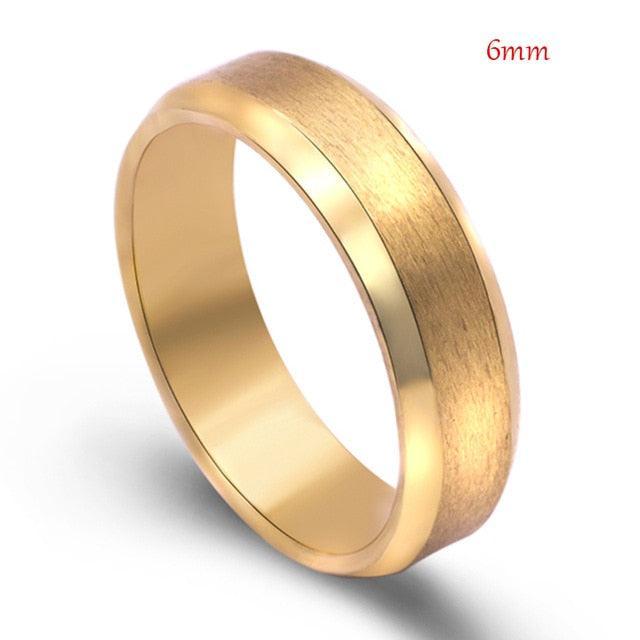 Fashion Simple Matt 316L Stainless Steel Rings for Women 2018 jewelry wholesale Party Gift Dropshopping - Huzhop04
