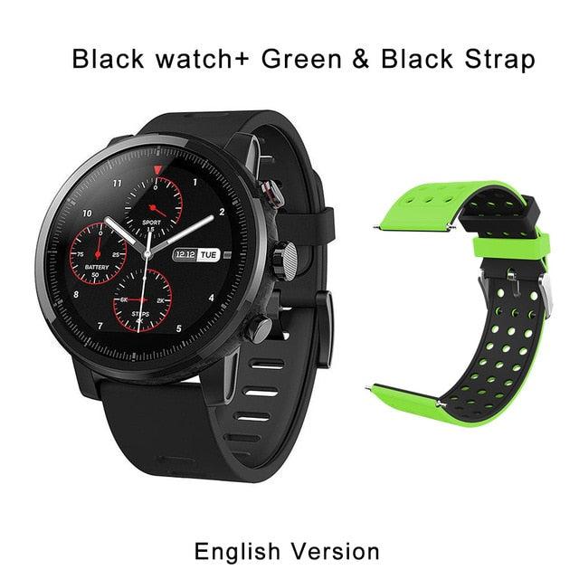 Global Version Original Xiaomi Huami Amazfit Stratos 2 Smart Watch Sport GPS 5ATM Water 2.5D GPS Firstbeat Swimming Smartwatch - Huzhop04