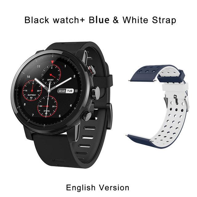 Global Version Original Xiaomi Huami Amazfit Stratos 2 Smart Watch Sport GPS 5ATM Water 2.5D GPS Firstbeat Swimming Smartwatch - Huzhop04