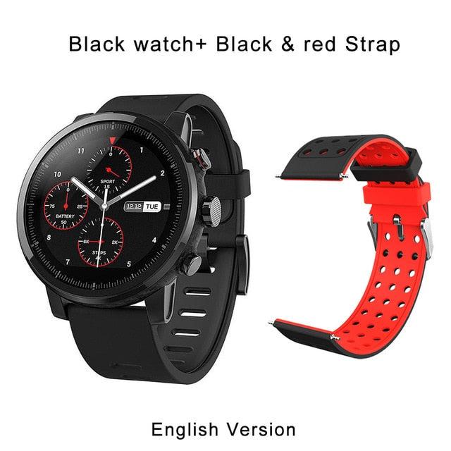 Global Version Original Xiaomi Huami Amazfit Stratos 2 Smart Watch Sport GPS 5ATM Water 2.5D GPS Firstbeat Swimming Smartwatch - Huzhop04
