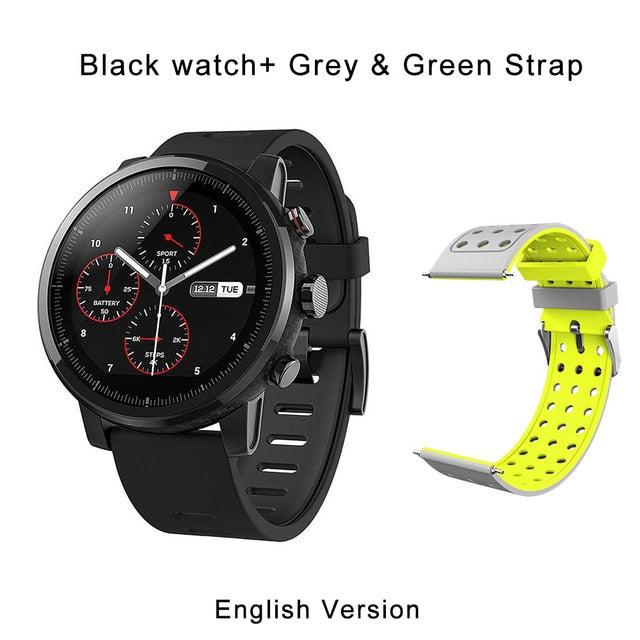 Global Version Original Xiaomi Huami Amazfit Stratos 2 Smart Watch Sport GPS 5ATM Water 2.5D GPS Firstbeat Swimming Smartwatch - Huzhop04
