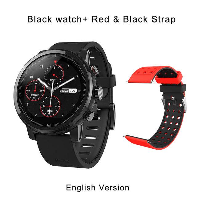 Global Version Original Xiaomi Huami Amazfit Stratos 2 Smart Watch Sport GPS 5ATM Water 2.5D GPS Firstbeat Swimming Smartwatch - Huzhop04