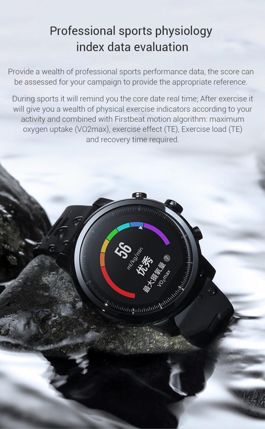 Global Version Original Xiaomi Huami Amazfit Stratos 2 Smart Watch Sport GPS 5ATM Water 2.5D GPS Firstbeat Swimming Smartwatch - Huzhop04