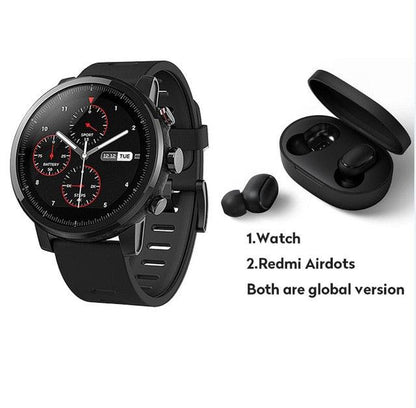Global Version Original Xiaomi Huami Amazfit Stratos 2 Smart Watch Sport GPS 5ATM Water 2.5D GPS Firstbeat Swimming Smartwatch - Huzhop04
