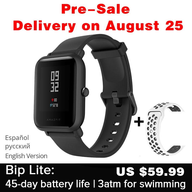 [Global] Xiaomi Amazfit bip 2 Smart Watch Men Women Huami Amzfit bip Lite SmartWatch Bluetooth Heart Rate 45 Days Standby GPS - Huzhop04