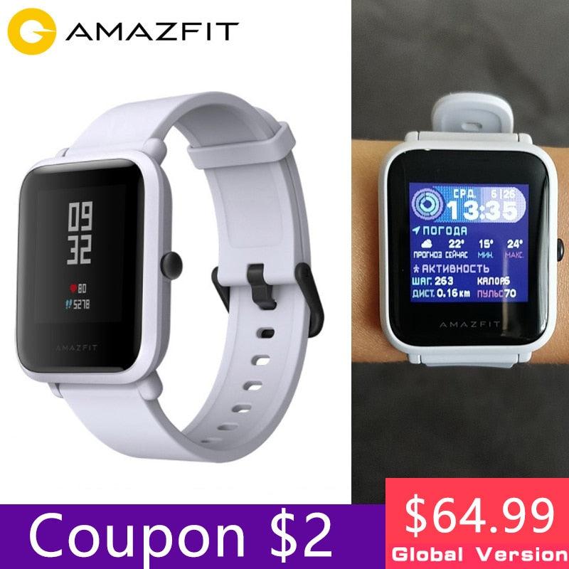[Global] Xiaomi Amazfit bip 2 Smart Watch Men Women Huami Amzfit bip Lite SmartWatch Bluetooth Heart Rate 45 Days Standby GPS - Huzhop04