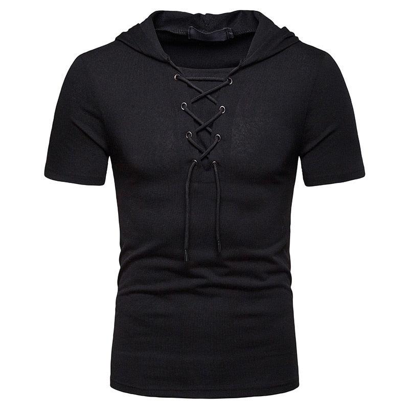 Hooded T Shirt Men 2019 New Short Sleeve Streetwear O Neck Mens tshirts Summer Casual Slim Fit Hoody Tee Shirt Homme Top Tees - Huzhop04