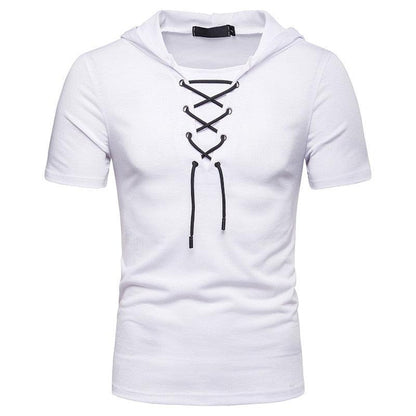 Hooded T Shirt Men 2019 New Short Sleeve Streetwear O Neck Mens tshirts Summer Casual Slim Fit Hoody Tee Shirt Homme Top Tees - Huzhop04