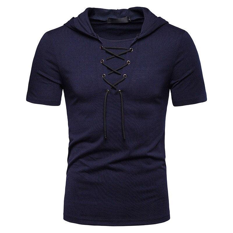 Hooded T Shirt Men 2019 New Short Sleeve Streetwear O Neck Mens tshirts Summer Casual Slim Fit Hoody Tee Shirt Homme Top Tees - Huzhop04