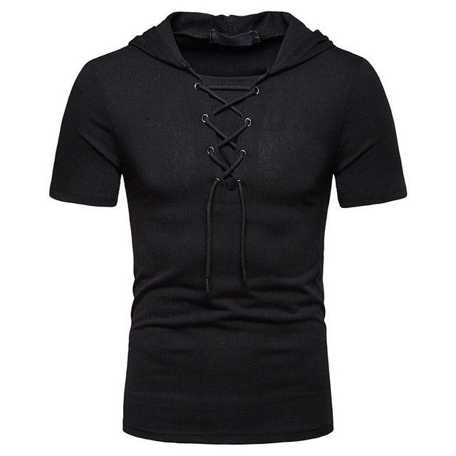 Hooded T Shirt Men 2019 New Short Sleeve Streetwear O Neck Mens tshirts Summer Casual Slim Fit Hoody Tee Shirt Homme Top Tees - Huzhop04
