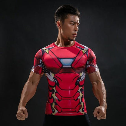 Hot Sale 3D Printed Marvel Punisher Skull T-shirt Men Summer Fashion Short Sleeve Tshirt G ym Compression Men T Shirt Tops&Tees - Huzhop04