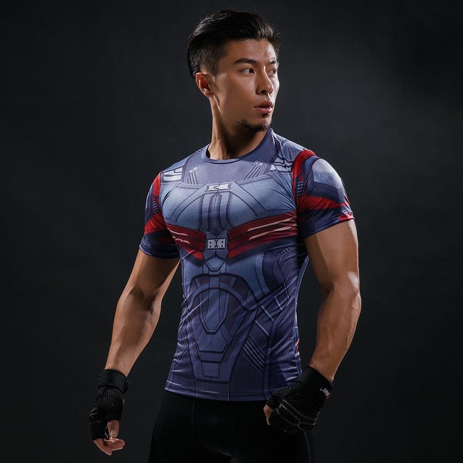 Hot Sale 3D Printed Marvel Punisher Skull T-shirt Men Summer Fashion Short Sleeve Tshirt G ym Compression Men T Shirt Tops&Tees - Huzhop04