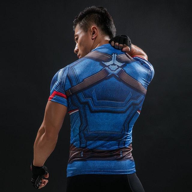 Hot Sale 3D Printed Marvel Punisher Skull T-shirt Men Summer Fashion Short Sleeve Tshirt G ym Compression Men T Shirt Tops&Tees - Huzhop04