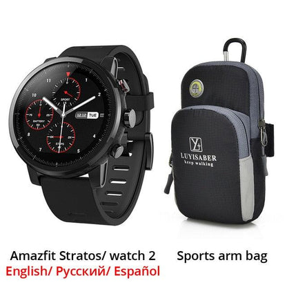 Huami Amazfit 2 Amazfit Stratos Pace 2 Smart Watch Men with GPS Xiaomi Watches PPG Heart Rate Monitor 5ATM Waterproof - Huzhop04