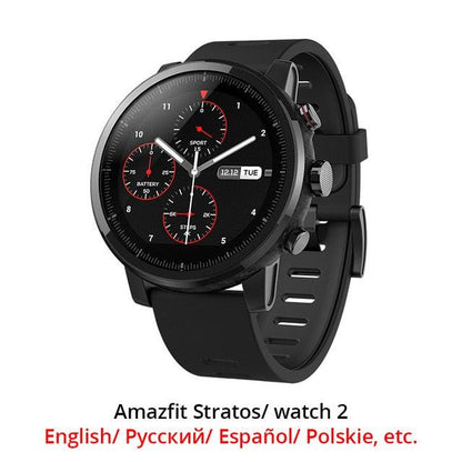 Huami Amazfit 2 Amazfit Stratos Pace 2 Smart Watch Men with GPS Xiaomi Watches PPG Heart Rate Monitor 5ATM Waterproof - Huzhop04