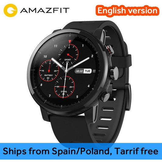 Huami Amazfit 2 Amazfit Stratos Pace 2 Smart Watch Men with GPS Xiaomi Watches PPG Heart Rate Monitor 5ATM Waterproof - Huzhop04