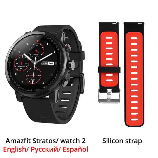 Huami Amazfit 2 Amazfit Stratos Pace 2 Smart Watch Men with GPS Xiaomi Watches PPG Heart Rate Monitor 5ATM Waterproof - Huzhop04