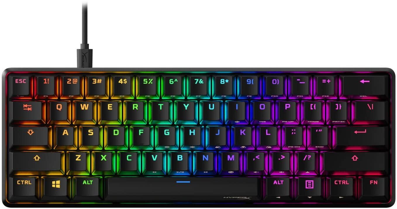 HyperX Alloy Origins 60 - Mechanical Gaming Keyboard, Ultra Compact 60% Form Factor, Double Shot PBT Keycaps, RGB LED Backlit, NGENUITY Software Compatible - Linear HyperX Red Switch - Huzhop04